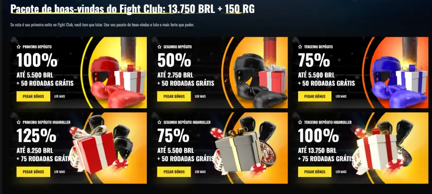 Promoções e bônus no Fight Club Casino