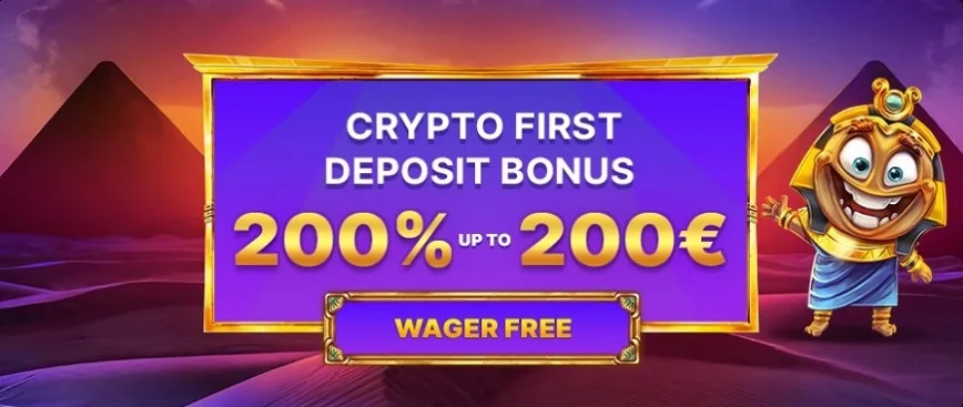 200% Crypto First Deposit Bonus
