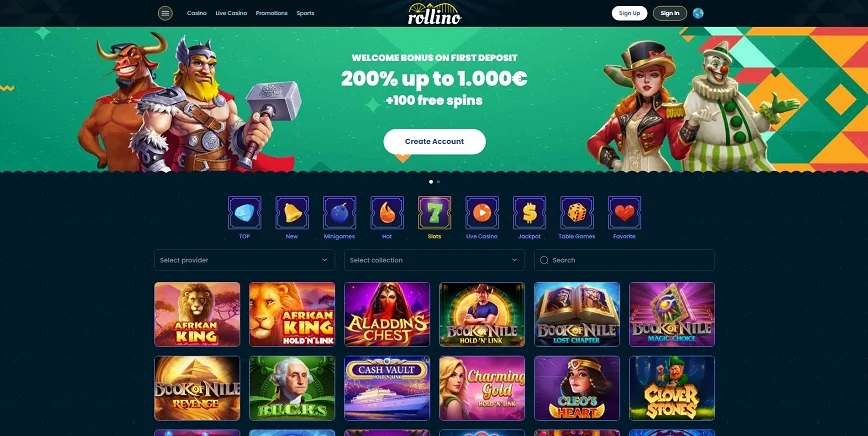 Slot Machines at Rollino Casino