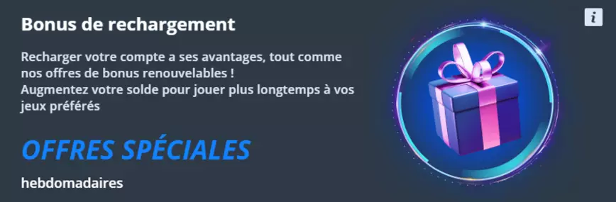 Bonus de Rechargement au Jet Casino