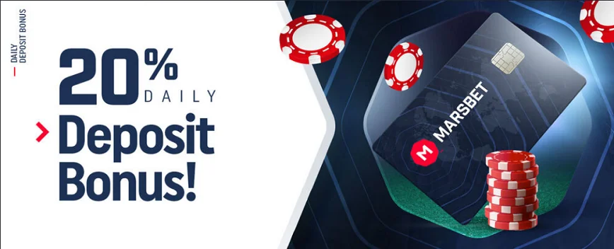 20% Daily Deposit Bonus at MarsBet Casino
