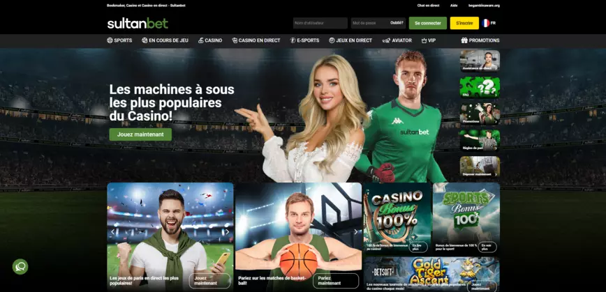 La Page d'Accueil du Casino en Ligne Sultanbet