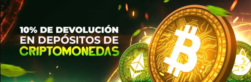 10% DE DEVOLUCIÓN DE DINERO EN DEPÓSITOS CON CRIPTOMONEDAS en el Casino Velobet