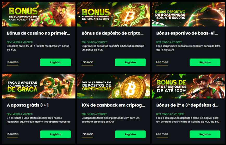 Promoções e Bônus no Casino Velobet