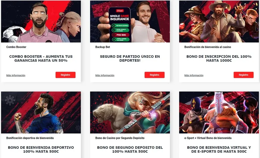 Promociones y bonos en 31Bet Casino