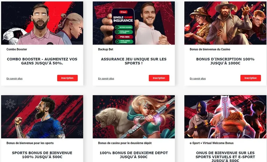 Promotions et bonus sur 31Bet Casino