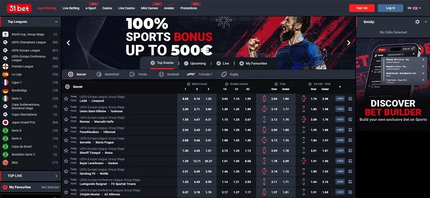 Sports at 31Bet Casino