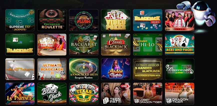 Table Games at Zet Planet Casino