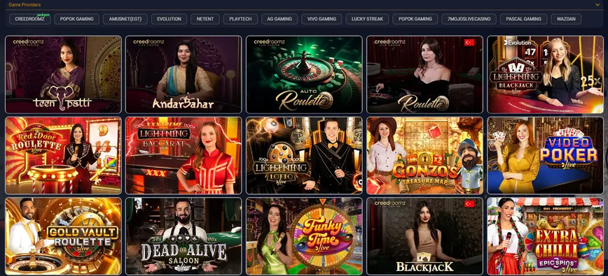 Live Dealer Casino Games at Bettogoal Casino