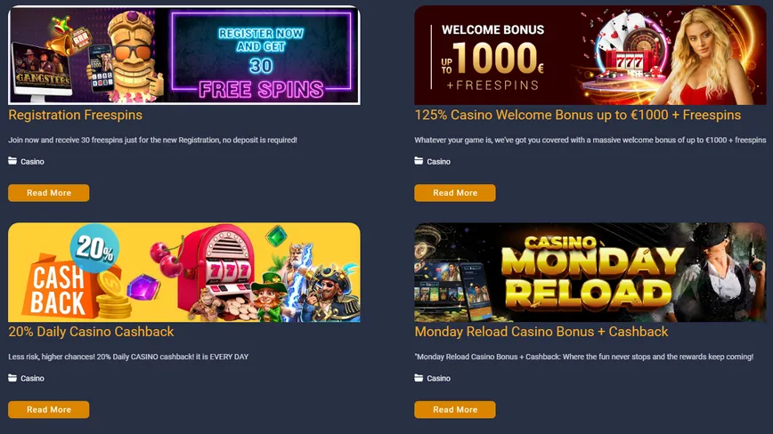 Promotions and Bonuses at Bettogoal Casino