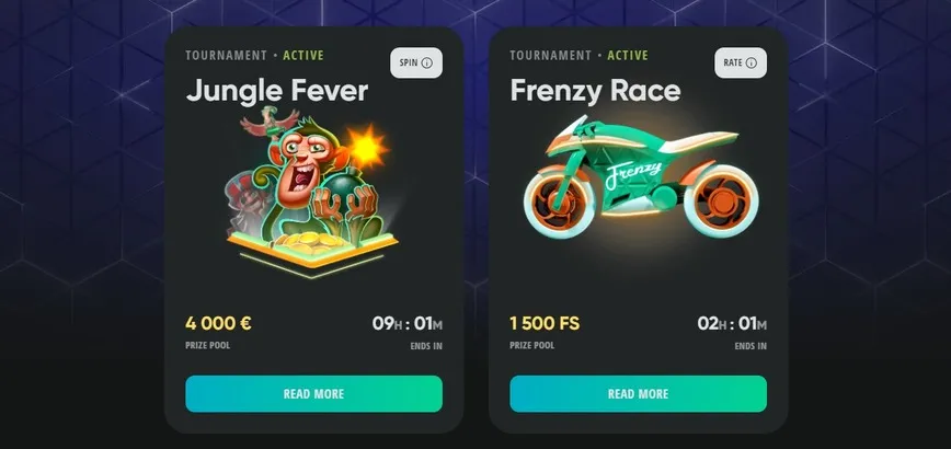 Tournaments and Races at Drip Casino