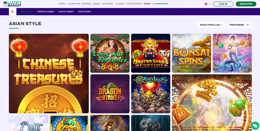 Lucky Bandit Casino Games