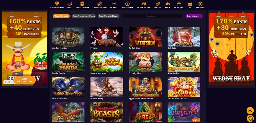 Máquinas caça-níqueis no LuckyBoy Casino
