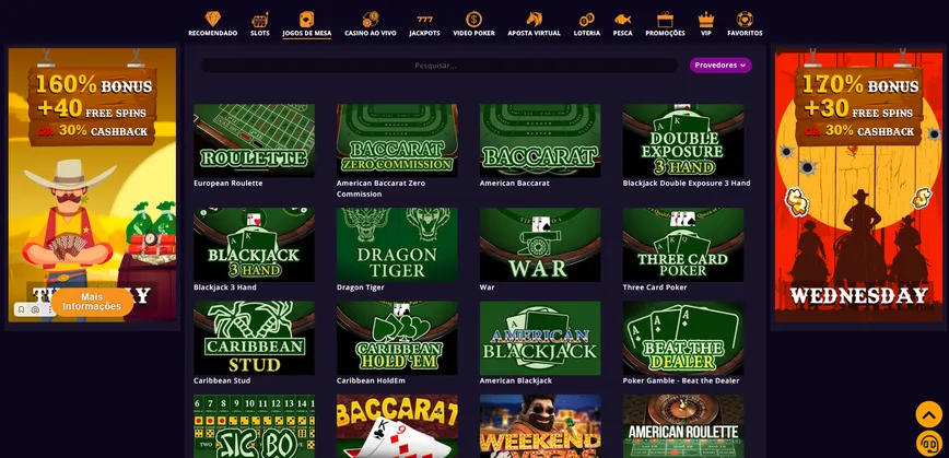 Jogos de mesa no LuckyBoy Casino