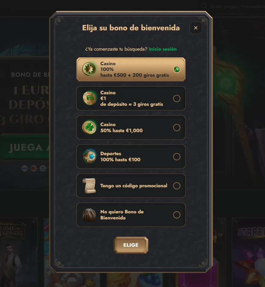 Registro en Lucky Heroes Casino