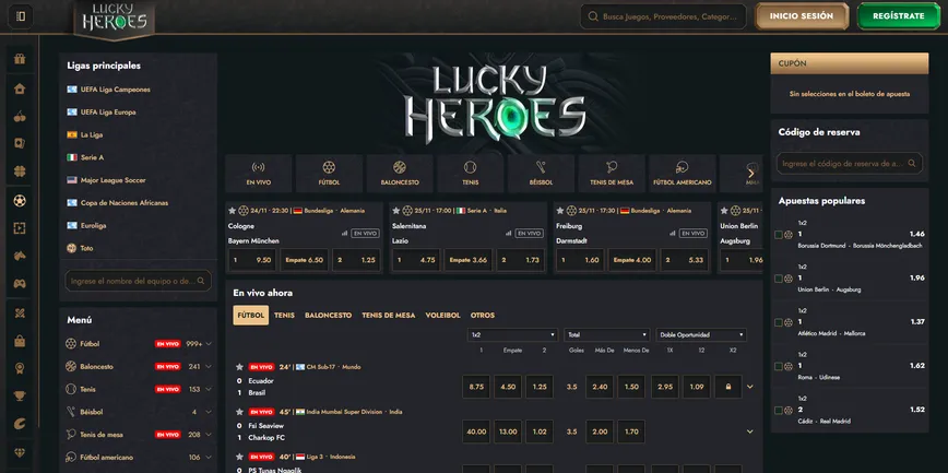 Deportes en Lucky Heroes Casino