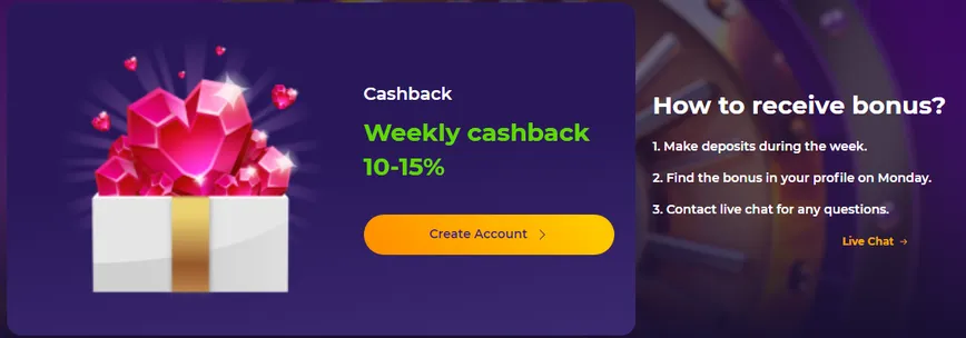 Cashback at iWildCasino