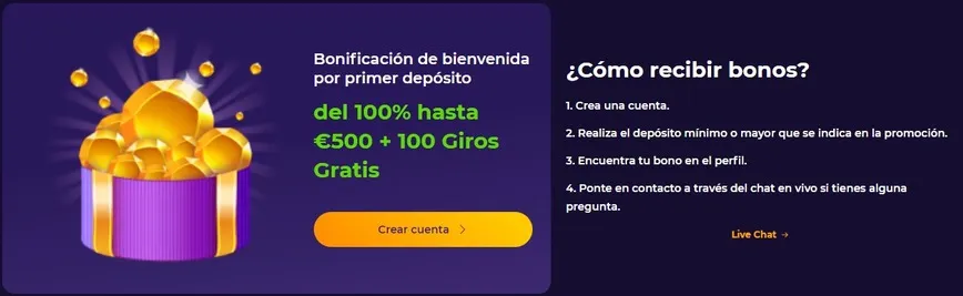 Bono por primer depósito en iWildCasino