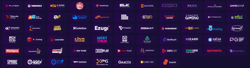 Fornecedores de Software no iWildCasino