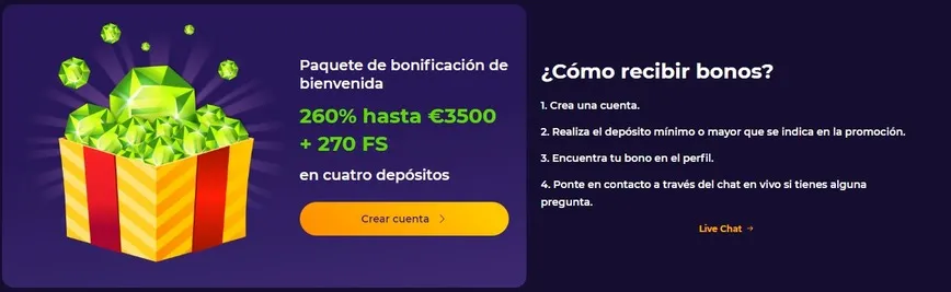 Bono de bienvenida de iWildCasino