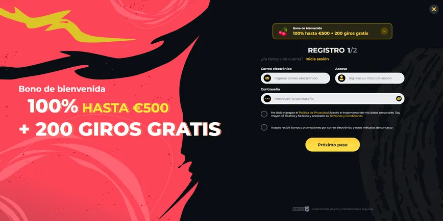 Registro do BoomerangCasino