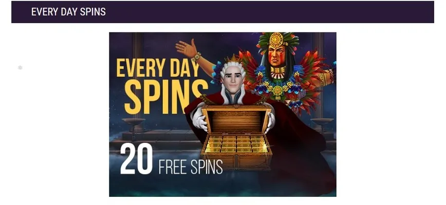 Free Spins EVERY day at King Billy Casino