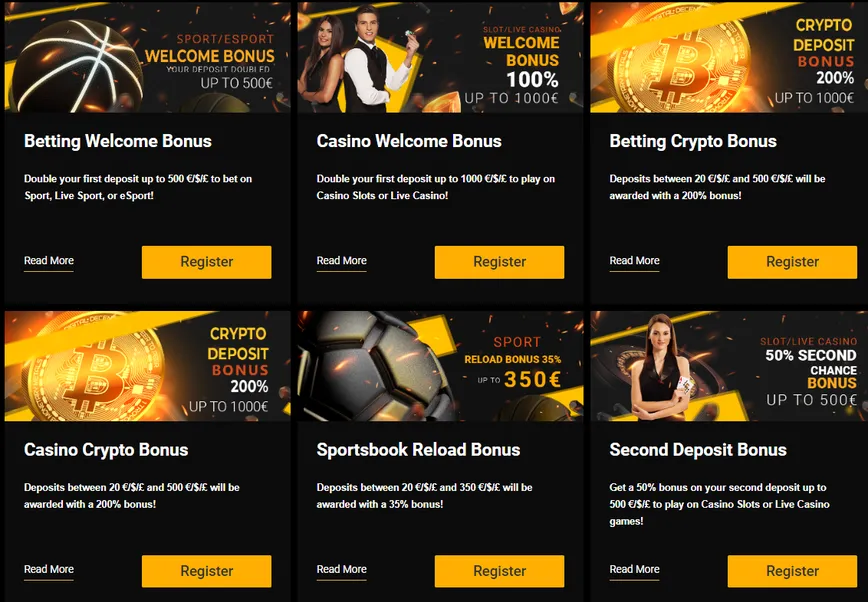 Promotions and Bonuses at 20Bets Casino