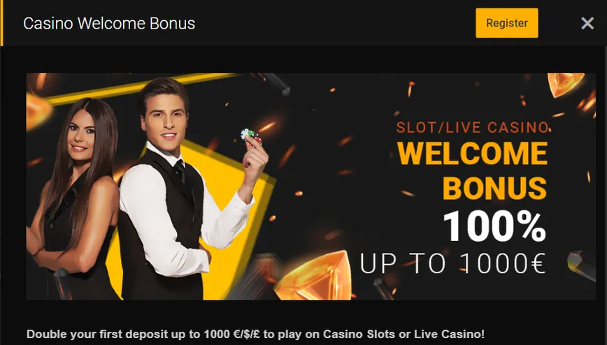 20Bets Casino Welcome Bonus