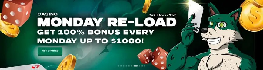 Reload Bonus at Alphabook Casino