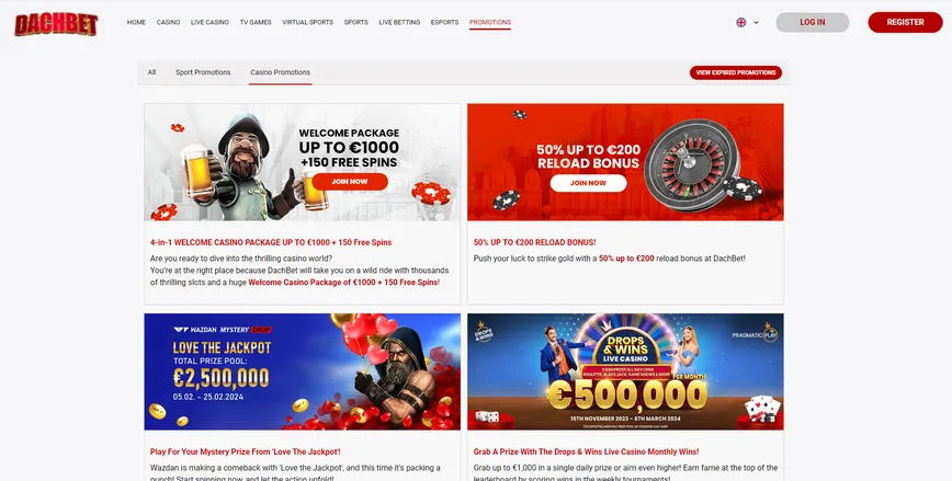 Promotions and Bonuses at CasinoDachbet