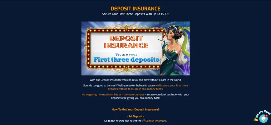 Deposit Insurance at Slots4me casino