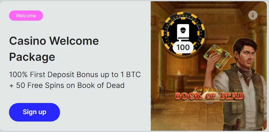 First deposit bonus at CryptoBetSports Casino