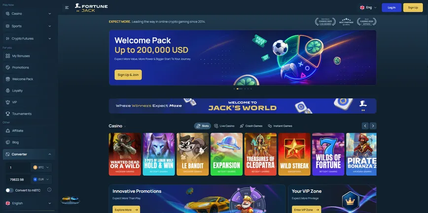 Sobre FortuneJack Casino