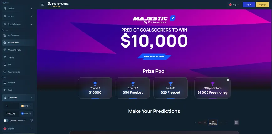 Majestic 7 en FortuneJack Casino