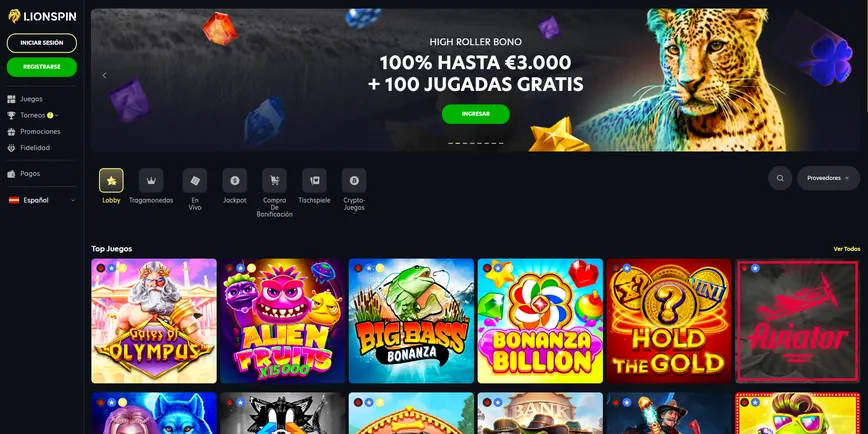 Acerca de Lionspin Casino