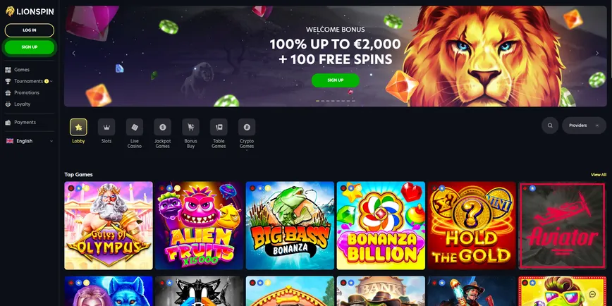 About at Lionspin Casino
