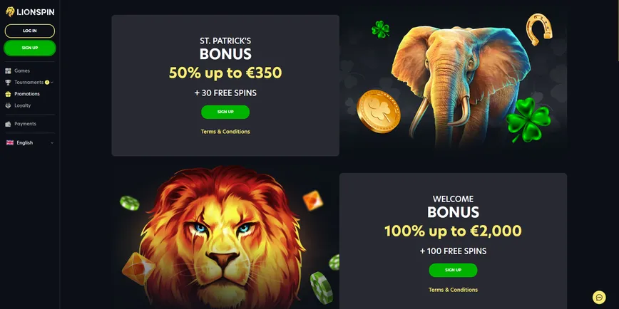 Promotions and Bonuses at Lionspin Casino