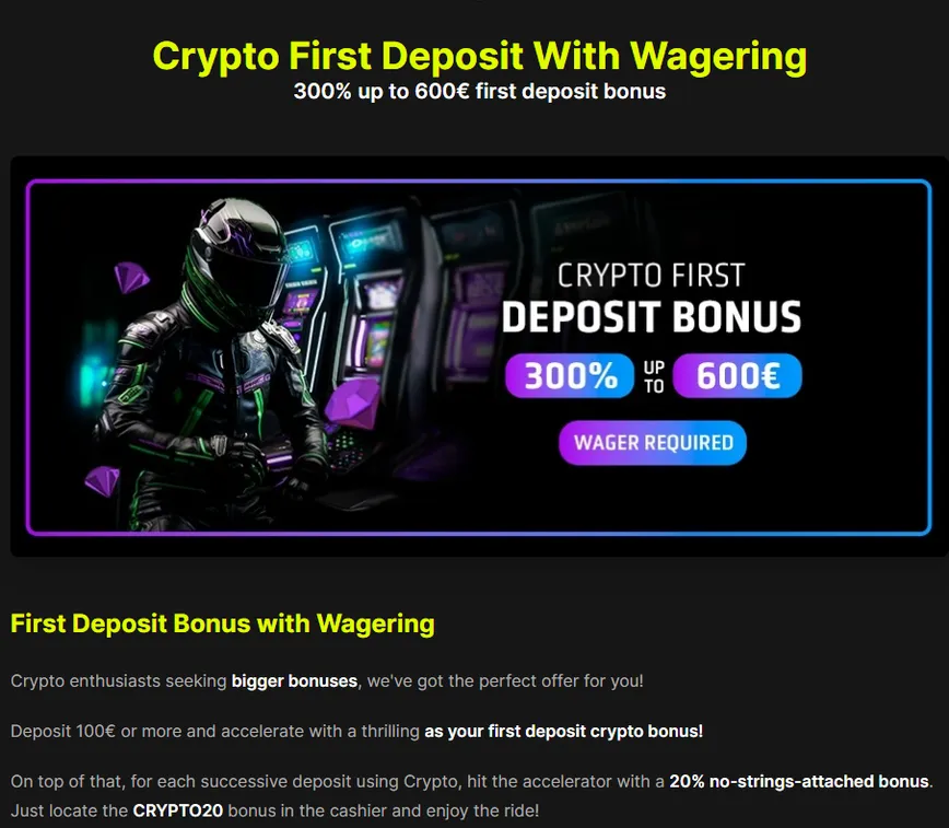 Wagering Exclusive Crypto Bonus offer at StakePrix Casino