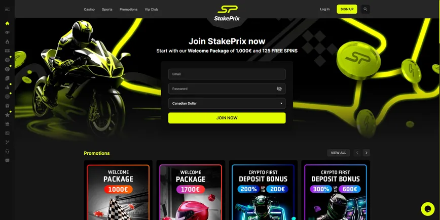 About at StakePrix Casino