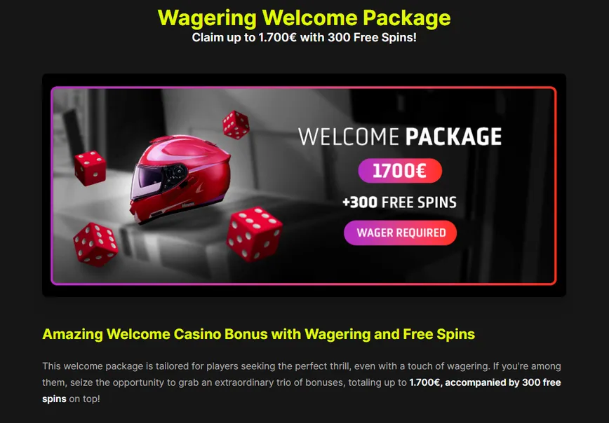 Wagering Welcome Bonus at StakePrix Casino