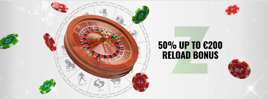 Reload Bonus at Zodiacbet Casino 