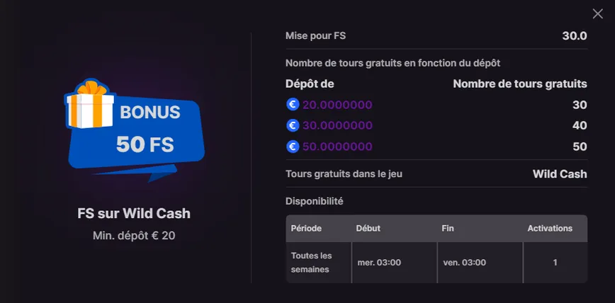 Tours gratuits au casino LuckyReels