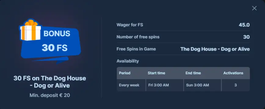 Free Spins at Spinspace Casino