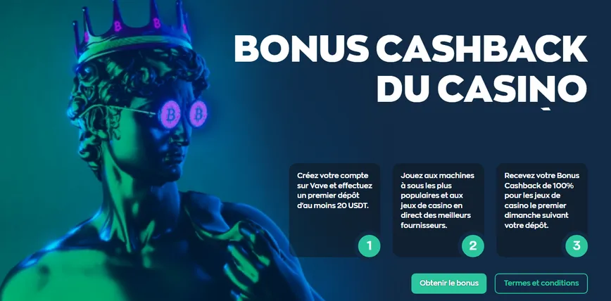 Bono de bienvenida de Vave Casino