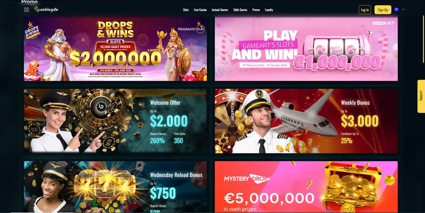Promotions and Bonuses at Gamblegate Casino