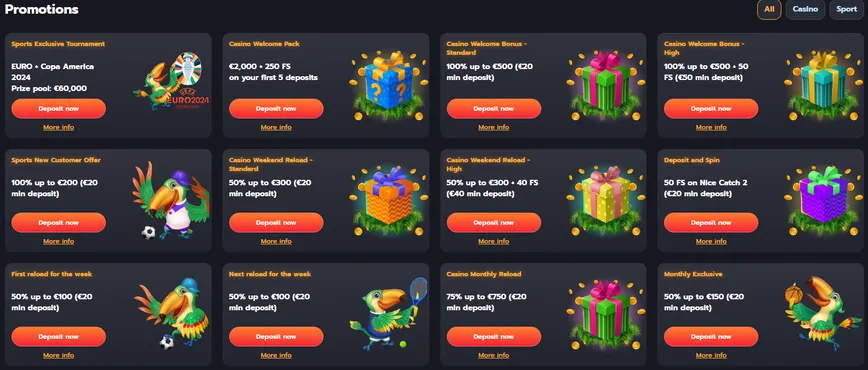 Promotions and Bonuses at Flappy Casino