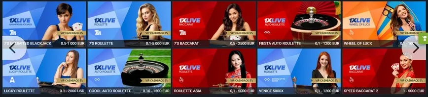 Jeux de casino avec croupier en direct