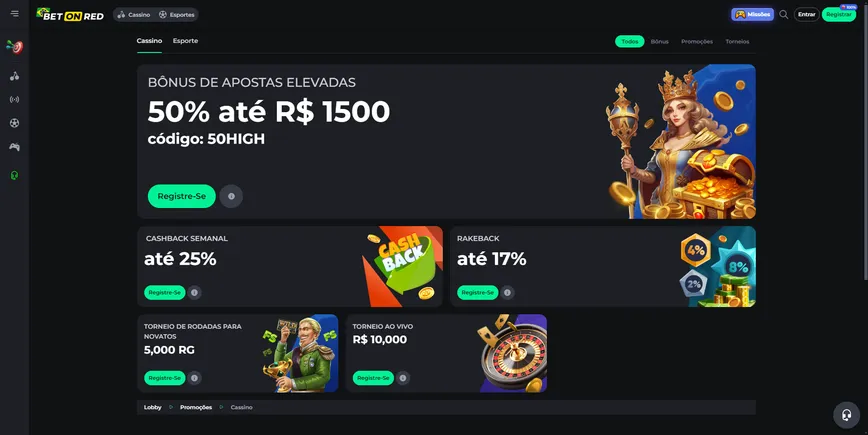 Promoções e bônus no BetOnRed Casino