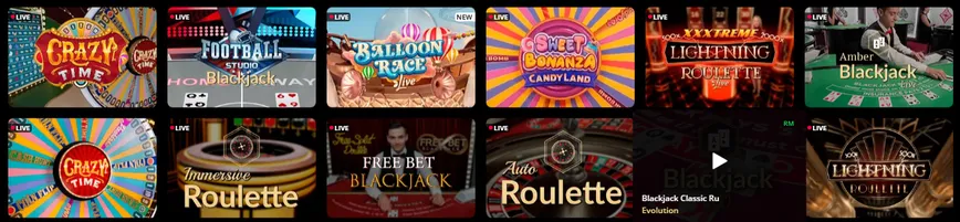 Juegos de casino con crupier en vivo en LEX Casino 