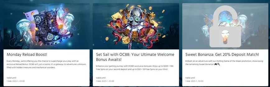 Promotions and Bonuses at OC88 Casino